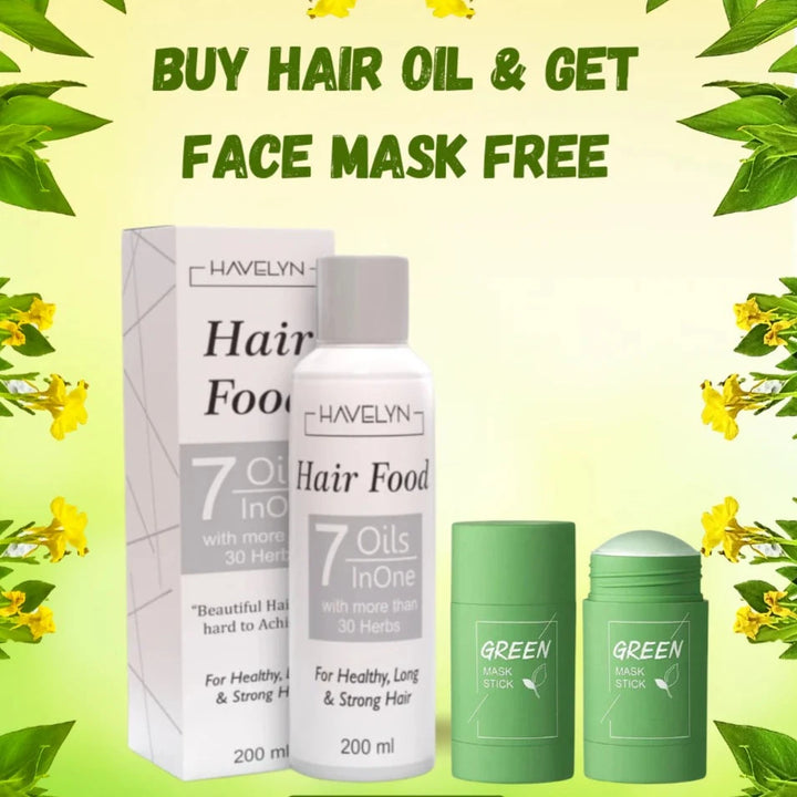 Hair Food 7 Oil in One - HAVELYN (Buy Oil & Get Face Mask Free)