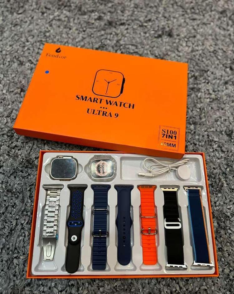 Ultra 9 With 7 in 1 Strap Watch