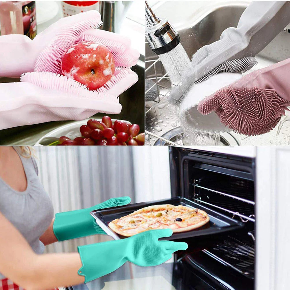 SILICONE CLEANING GLOVES
