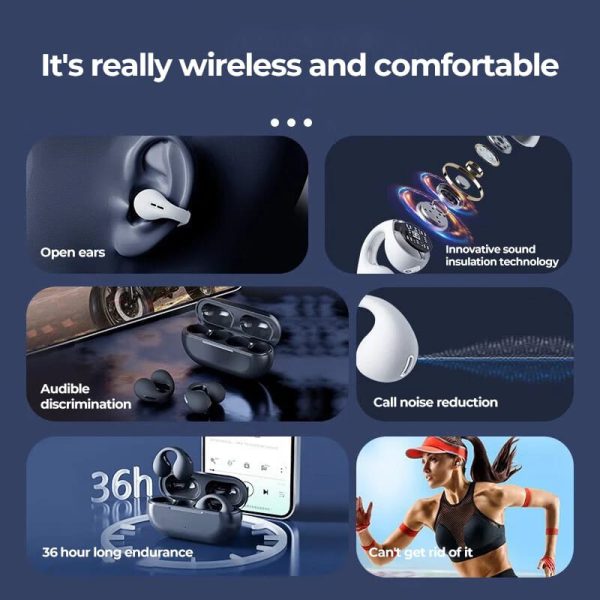 EarCuffs Bone Conduction Wireless Earphone - Bluetooth 5.2